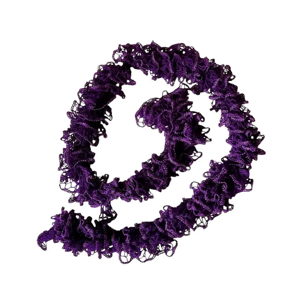 Purple Shimmery Ruffle Scarf: 90s, Y2K, Modern